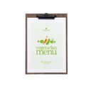 Clipboard menuholder, Securit® WALNUT, A4, lakeret valnøddetræ, (1 stk.) - Clipboard menuholder, Securit® WALNUT, A4, lakeret valnøddetræ, (1 stk.)