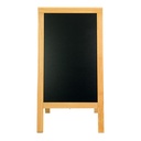 A-skilt / gadeskilt til kridtmarkere, Securit, DELUXE, stort:139x71,5 cm, gummitræ, bøgefarvet, (1 stk.) - A-skilt / gadeskilt til kridtmakere, Securit, DELUXE, stort:139x71,5 cm, gummitræ/PP, bøgefarvet/sort, (1 stk.)