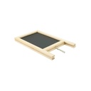 Kridtskilt inkl. kridttusch, Securit® TRUEWICH, 25x15,5x2 cm, fyrretræ/PP, natur, (1 stk.)