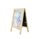 Kridtskilt inkl. kridttusch, Securit® TRUEWICH, 25x15,5x2 cm, fyrretræ/PP, natur, (1 stk.)