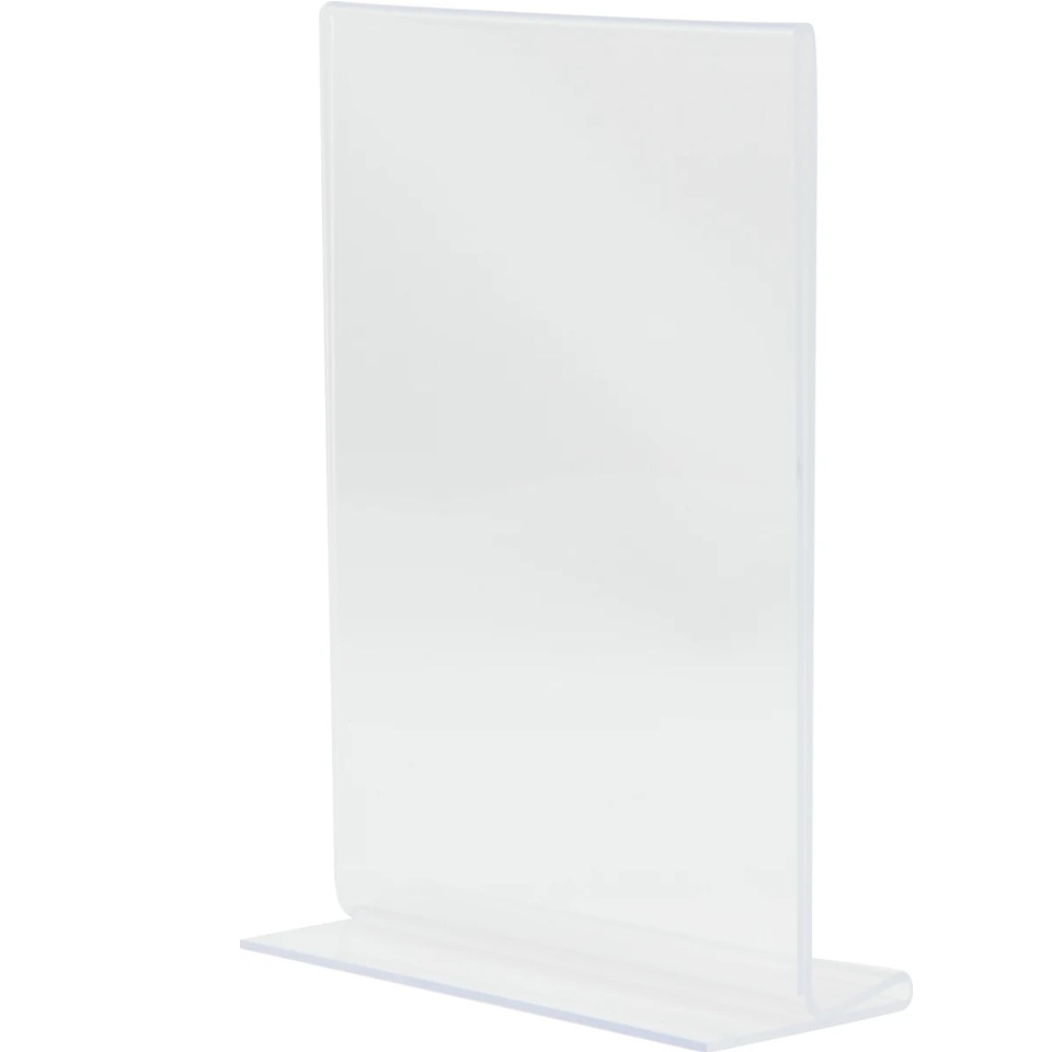 Borddisplay T-skilt, Securit®, A6, akryl, klar transparent, (1 stk.) - Borddisplay T-skilt, Securit®, A6, akryl, klar transparent, (1 stk.)