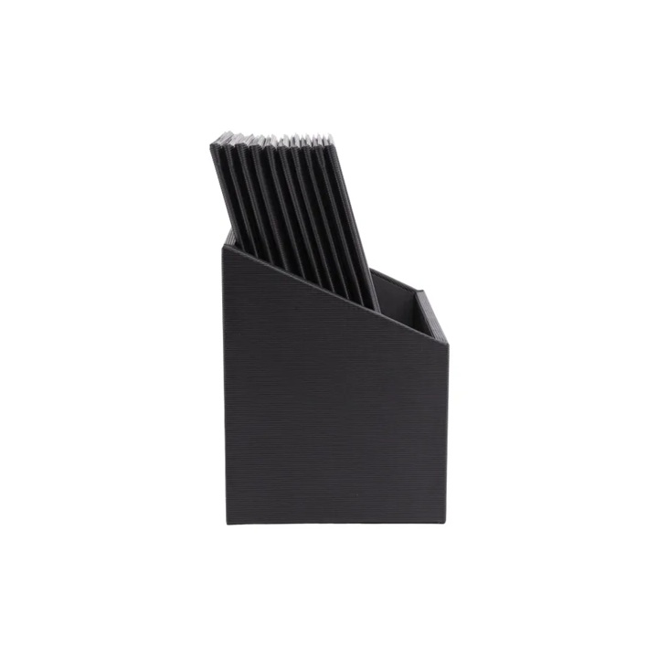 Menuomslag i boks, A4, til 20 sider, Securit® ESSENTIAL, PVC, sort, (10 stk.) - Menuomslag i boks, A4, til 20 sider, Securit® ESSENTIAL, PVC, sort, (10 stk.)