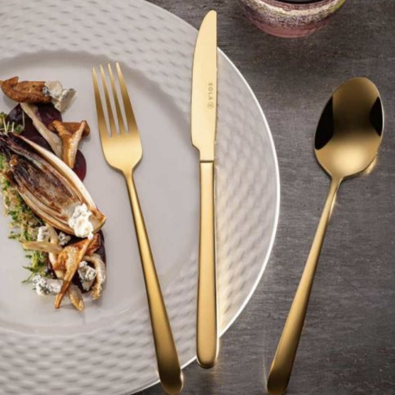 Kaffeske, L11,3cm, 18/10 rustfrit stål, PVD, SOLA Ibiza, (12 stk.) - Kaffeske, L11,3cm, 18/10 stainless steel, PVD, SOLA Ibiza, (12 stk.)