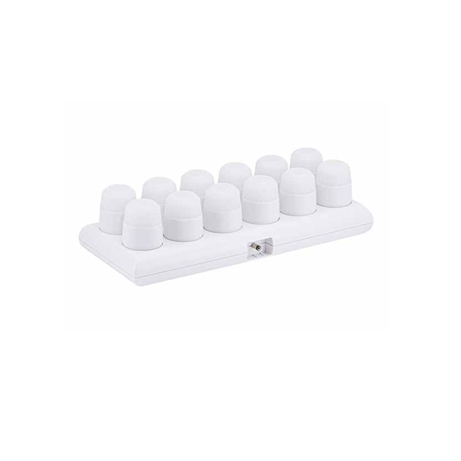 LED lys, flerfarvet, genopladelig, m/ fjernbetjening, Securit, (12 stk.) - LED lys, flerfarvet, genopladelig, m/ fjernbetjening, Securit, (12 stk.)