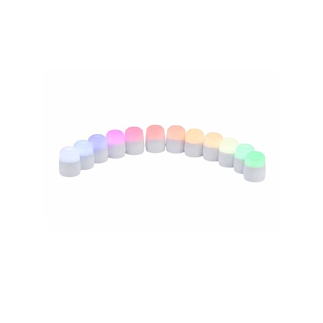 LED lys, flerfarvet, genopladelig, m/ fjernbetjening, Securit, (12 stk.) - LED lys, flerfarvet, genopladelig, m/ fjernbetjening, Securit, (12 stk.)