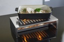 Varmeplader til buffet, 25,4x14,9x7cm, sølv, rustfrit stål, (1 stk.) - buffetvarmer t/ 2x brandpasta