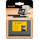 Bordskilt, L-formet, Securit, A8, akryl, sort, (5 stk.) - Bordskilt, L-formet, Securit, A8, akryl, sort, (5 stk.)