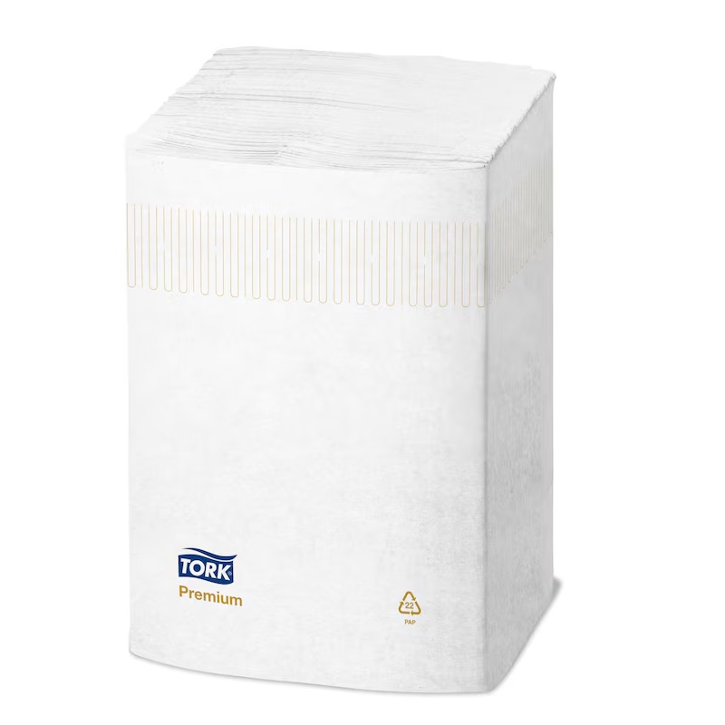 Serviet, 21,6x33cm, 2 lags, Tork 15840 Premium, N4, Hvid, (8 stakke = 4000 stk.) - 15840 Tork Xpressnap® Extra Soft Serviet
