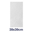 Middagsserviet, 39x39cm, 1/8-fold, hvid, Tork Linstyle 478145, (600 stk.) - 478145 Tork Premium Linstyle® Hvid Middagsserviet 1/8 foldet