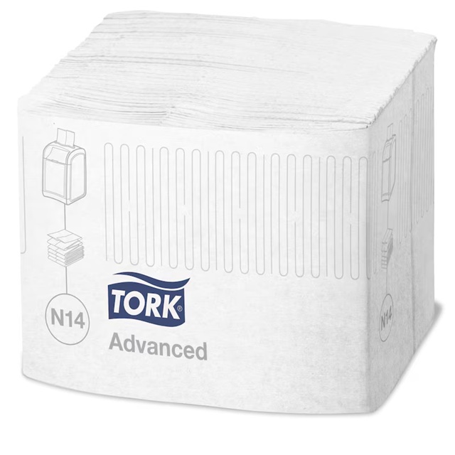 Dispenserserviet, N14, Advanced, Z-Fold, 2-lags, hvid, Tork Xpressnap 15830, (6 pk á 720 stk, 4320 stk.) - 15830 Tork Xpressnap Fit® Serviet, Hvid