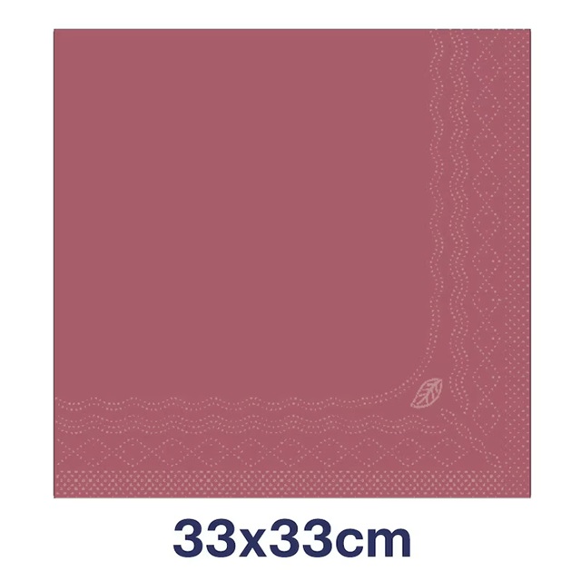 Frokostserviet, Advanced, 33x33cm, 3-lags, bordeaux, Tork 477411, (10 pk á 150 stk, 1500 stk.) - 477411 Tork Frokostserviet Bordeaux