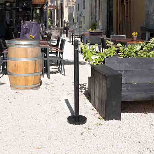 Fod til askestander, Securit, Smoker Pole , 4xØ25 cm, rustfrit stål, sort, (1 stk.) - Fod til askestander, Securit, Smoker Pole , 4xØ25 cm, rustfrit stål, sort, (1 stk.)
