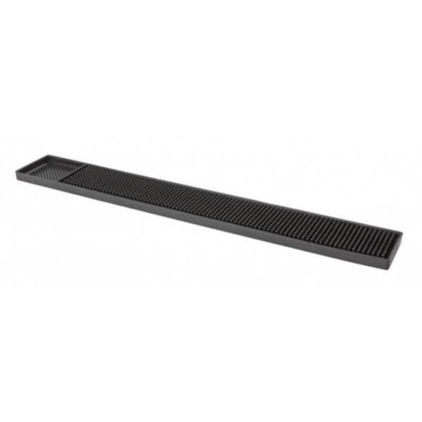 Barmåtte med box, 8x58cm, sort, gummi, Beaumont, (1 stk.) - Barmåtte Sort 58×8 cm - lille kant