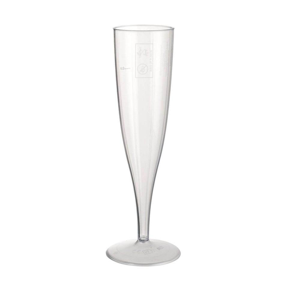 Champagneglas 13,5cl (på fast fod), Duni, (100 stk.) - Champagneglas, DUNI, 13,5 cl Transparent