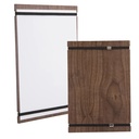 Menuholder med elastik, Securit® WALNUT, A4, lakeret valnød, (1 stk.) - Securit Menuholder MC-WALA4-RB
