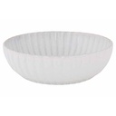 Salatskål, rund/bølget, Ø26x7,5cm, hvid/lyseblå, stentøj, ASTERA PURE, (6 stk.) - ASTERA PURE SALATSKÅL