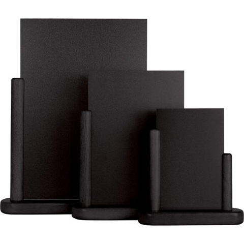 Kridttavle, A5, bøgetræ/PP, Securit ELEGANT, sort, (1 stk.) - Securit ELEGANT, sort