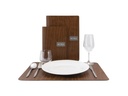 Dækkeserviet, Securit® LEATHER, 45x33,1x0,3 cm, læder, flere farver, (1 stk.) - Securit MC-LRPM-RUBR