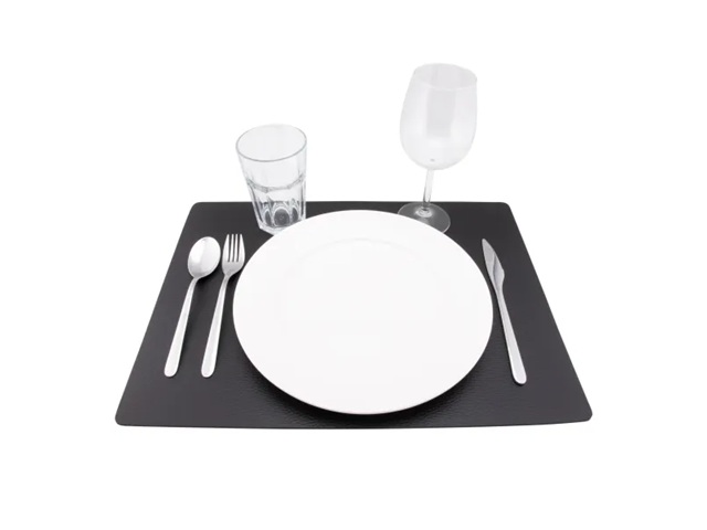 Dækkeserviet, Securit® LEATHER, 45x33,1x0,3 cm, læder, flere farver, (1 stk.) - Securit MC-LRPM-RWBL