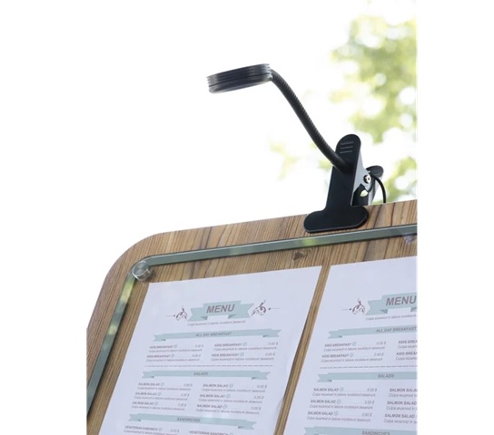 LED Clip lampe t/ Securit® A-skilte og informationsdisplays, vejrbestandig, (1 stk.) - Securit LED lampe m/ clip - vejrbestandig, 1 stk.