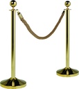Reb snoet med kliklås til afspærringsstolpe, Securit, "Classic Gold",  59,5xØ4 cm, rustfrit stål/nylon, bronze/gylden, (1 stk.) - Securit RSCLRPGOBR