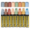 Kridtmarker med blokspids: 7-15 mm skrivebredde, Securit, Original, flydende kridt, 8 natur farver, (8 stk.) - Securit SMA720 x 8