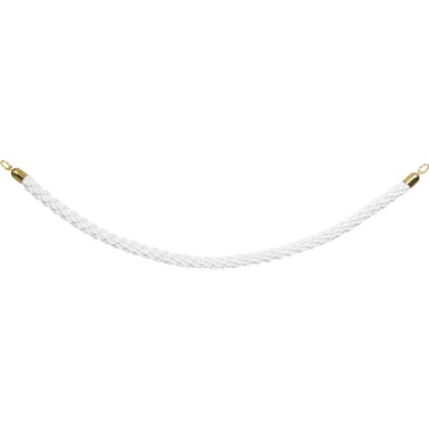 Reb fløjl med kliklås til afspærringsstolpe, Securit, "Classic Gold",  59,5xØ4 cm, rustfrit stål/nylon, hvid/gylden, (1 stk.) - Securit RS-CLRP-GOWT