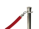 Reb fløjl med kliklås til afspærringsstolpe, Securit, "Classic Chrome",  59,5xØ4 cm, rustfrit stål/fløjl, rød/krom, (1 stk.) - Securit RS-CLRP-CHRD
