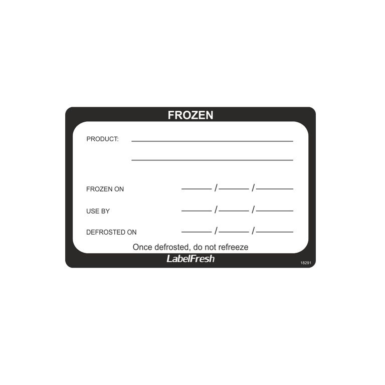HACCP labels - frosne fødevarer, 7x4,5cm, LabelFresh Warning, (pk á 500 stk.) - HACCP labels - frosne fødevarer, 7x4,5cm, LabelFresh Warning, (pk á 500 stk.)