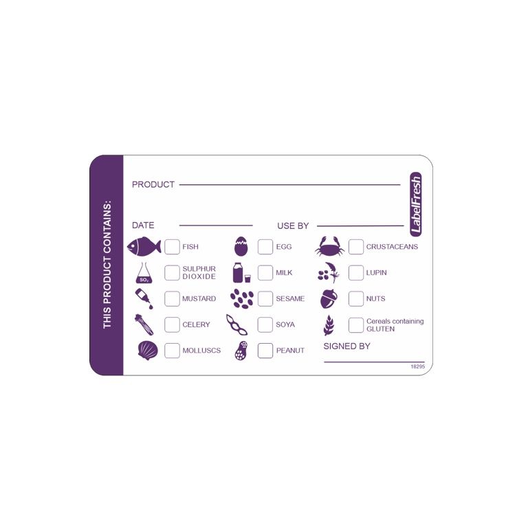 HACCP labels - allergenmærkning, 7x4,5cm, LabelFresh Warning, (pk á 500 stk.) - HACCP labels - allergenmærkning, 7x4,5cm, LabelFresh Warning, (pk á 500 stk.)