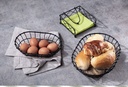 Servietholder,14x14x6cm, metal, sort, pulverlakeret, (1 stk.) - Servietholder,14x14x6cm, metal, sort, pulverlakeret