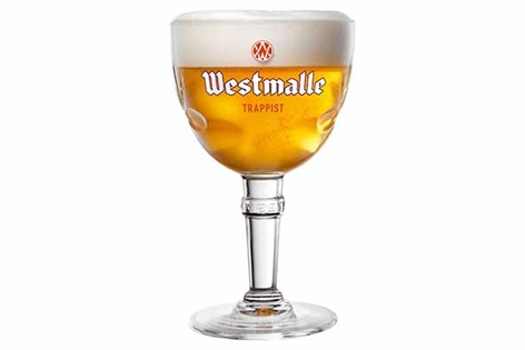 Ølglas på stilk, 33cl, Westmalle, (6 stk.) - Ølglas på stilk, 33cl, Westmalle