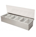 Garnish holder, 473ml pr. rum - 6-rums, rustfrit stål, Beaumont, (1 stk.) - Garnish holder, 473ml pr. rum - 6-rums, rustfrit stål, Beaumont 3763