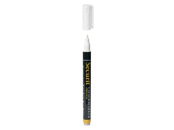 Kridttuscher, flydende, 1-2mm, hvid, Securit, (sæt á 7 stk.) - SMA100 Kridttuscher, flydende, 1-2mm, hvid, Securit, (sæt á 7 stk.)