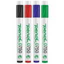 Marker, Penol 0750, 2-5mm, skrå spids, permanent, flere farver (10 stk.) - Penol 0750