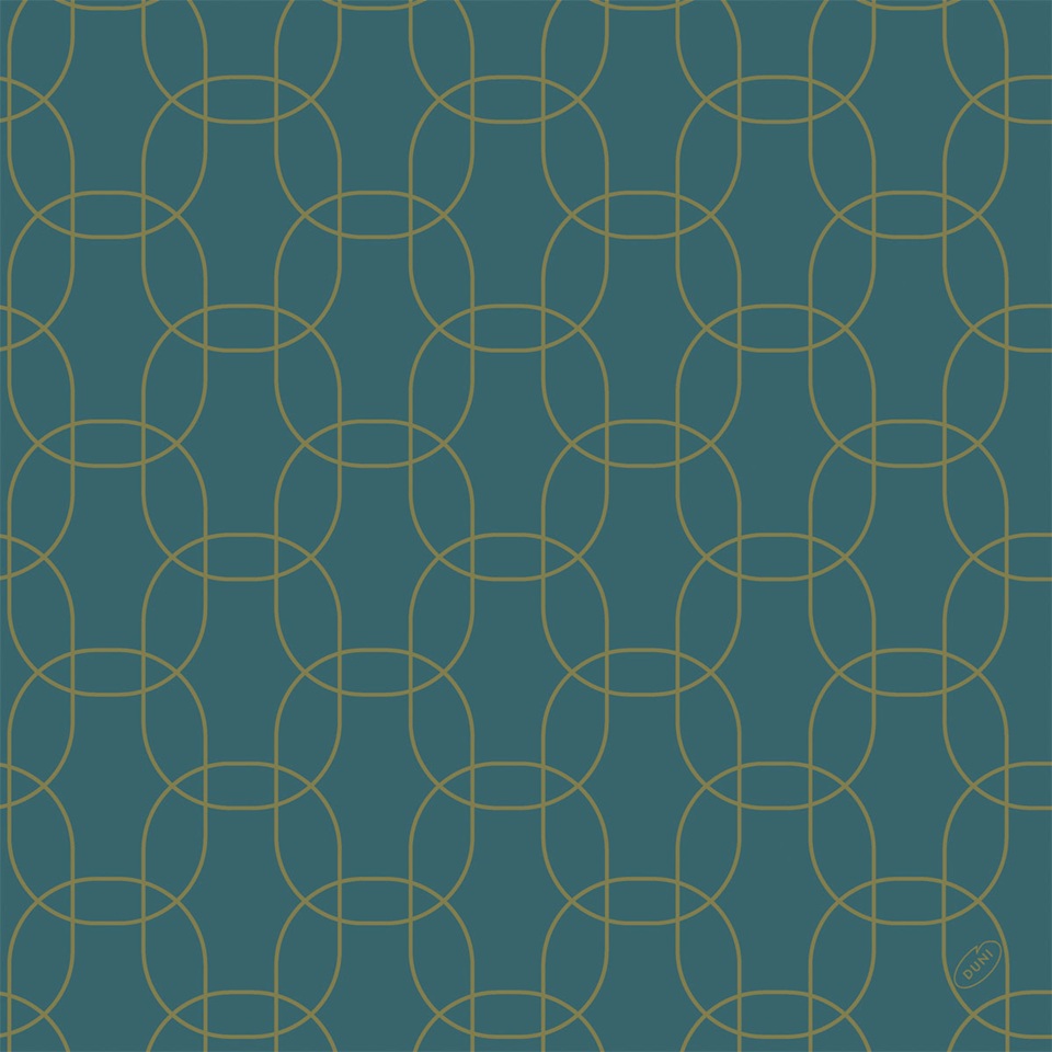Serviet, Dunisoft, 40x40cm, "Golden Deco", Duni, (360 stk.) - Serviet, Dunisoft, 40x40cm, "Golden Deco", Duni