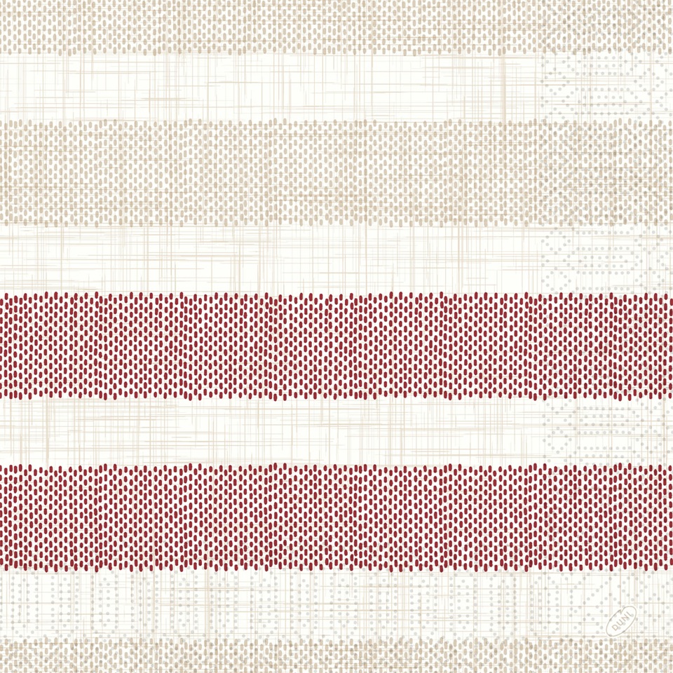 Middagsserviet, 3-lags, 40x40cm, Rigato bordeaux, Duni, (1000 stk.) - Middagsserviet, 3-lags, 40x40cm, Rigato bordeaux, Duni
