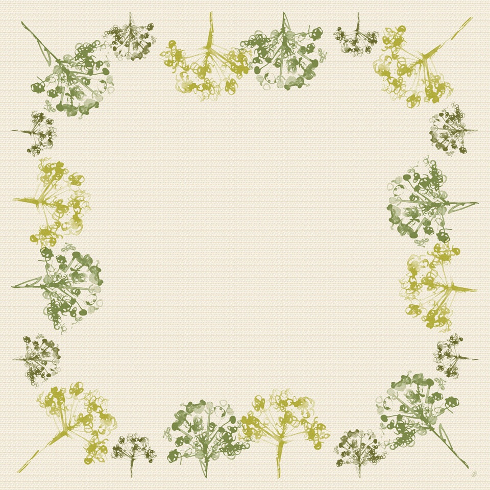 Stikdug, Dunisoft, 84x84cm, "Green Umbles", Duni, (100 stk.) - Stikdug, Dunisoft, 84x84cm, "Green Umbles", Duni
