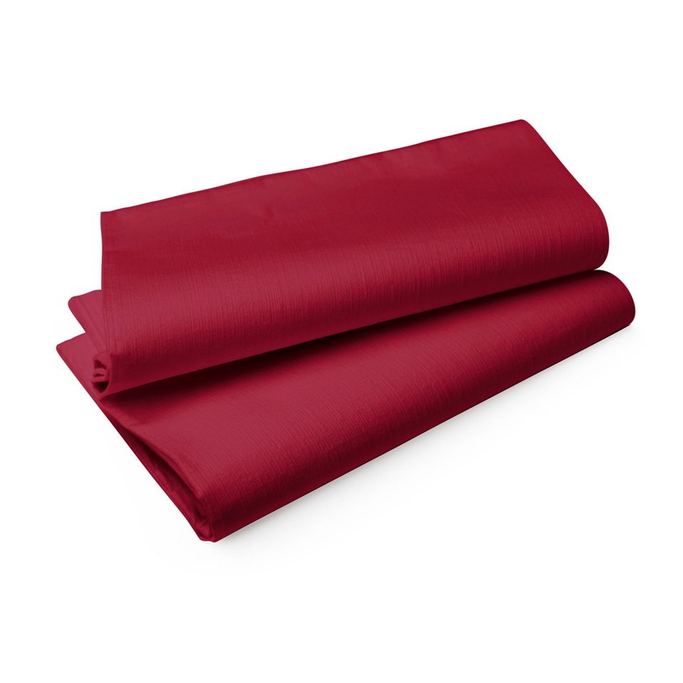 Borddug, Evolin, 127x220mm, bordeaux, Duni, (25 stk.) - Borddug, Evolin, 127x220mm, bordeaux, Duni