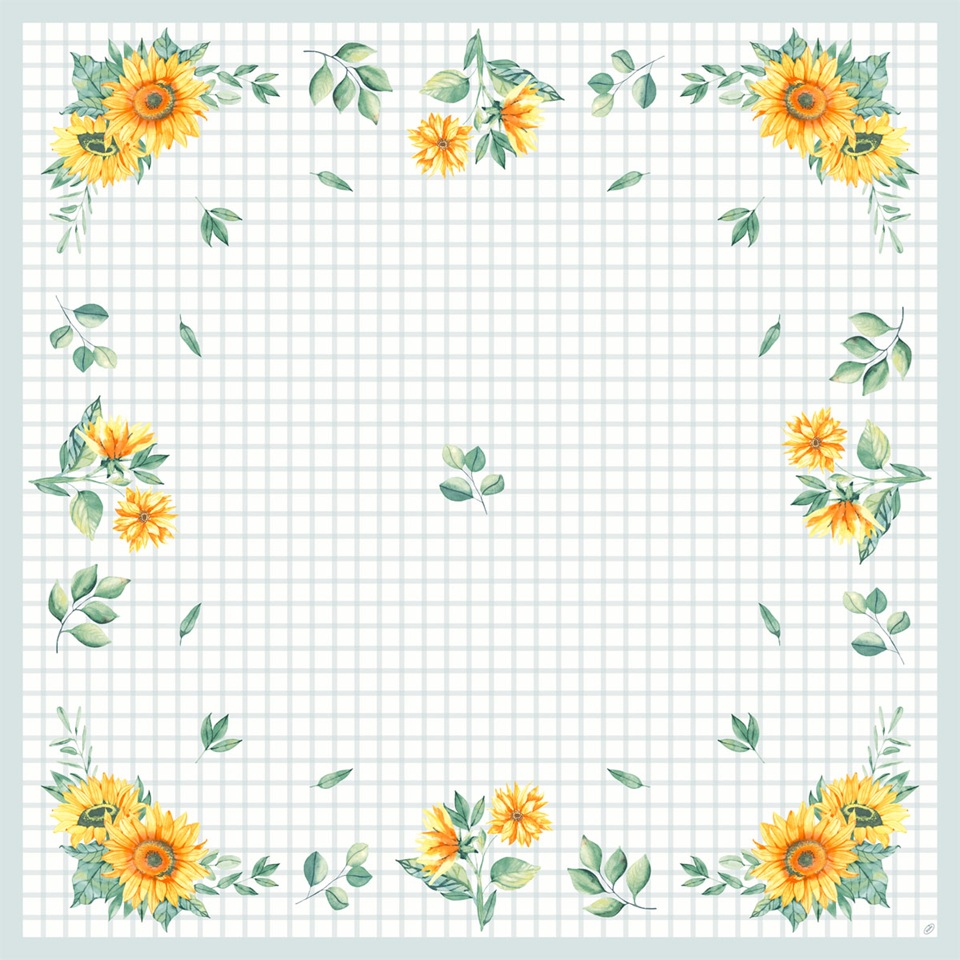 Bordbetræk, Dunicel, 84x84cm, "Sunflower day", Duni, (100 stk.) - Bordbetræk, Dunicel, 84x84cm, "Sunflower day", Duni