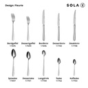 Steakkniv, Fleurie, SOLA, 18/0-stål, 237mm, (12stk.) - Steakkniv, 18/0-stål, Fleurie, SOLA, 237mm, (12stk.)