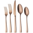 Dessertske, Durban Mirror Copper, kobberfarvet, 18/10 rustfrit stål, SOLA, (12 stk.) - SOLA Durban Mirror Copper