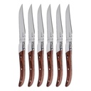 Steak knive, rustfristål, SILVER, SOLA, i trææske, 1 æske med 6 stk, (1 pakke) - Steak knive, rustfristål, SILVER, SOLA, 6 stk.