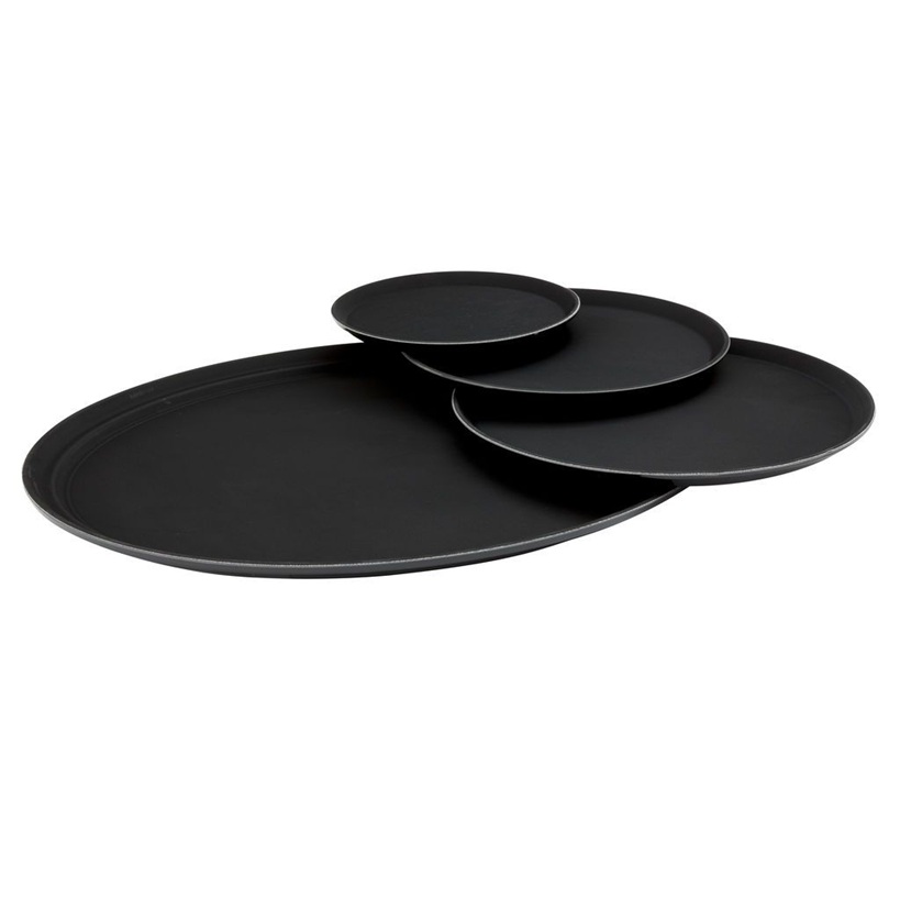 Tjenerbakke, 35cm, Rund Sort, (1 stk.) - Beaumont 3592
