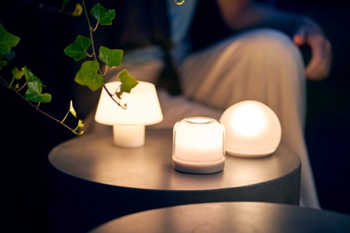 LED lys komplet, 4,8x5cm, 3 stk, valgfri farveskifte, med oplader, (1 sæt)
