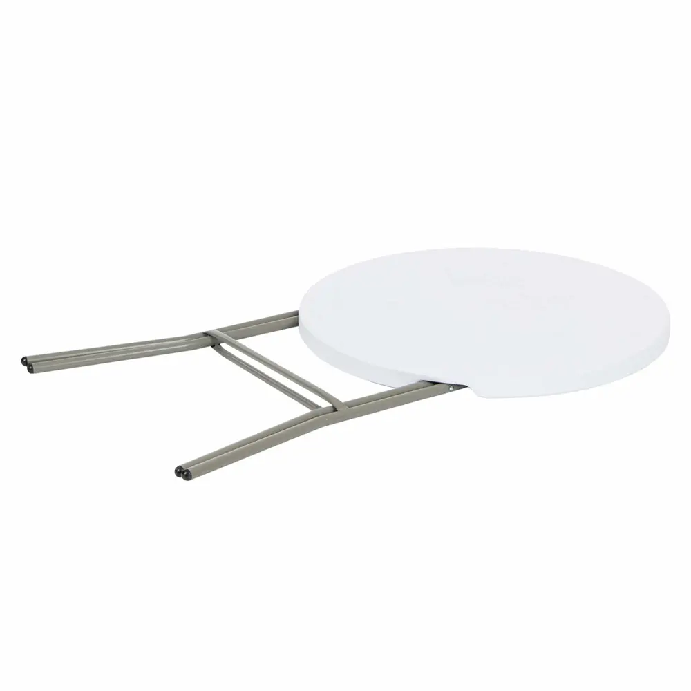 Ståbord, klapbord, American, Ø80x110 cm, hvid bordplade og gråt stel, (1 stk.) - American ståbord klappet sammen.webp