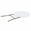Ståbord, klapbord, American, Ø80x110 cm, hvid bordplade og gråt stel, (1 stk.) - American ståbord klappet sammen.webp