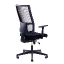 Kontorstol med netryg og stof, vippefunktion, ryghøjdejustering, Sprint Air, sort, ekskl. armlæn, (1 stk.) - Sprint Air kontorstol.webp