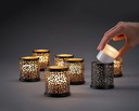 LED lys komplet, 4,8x5cm, 3 stk, valgfri farveskifte, med oplader, Duni, (1 sæt) - LED lys komplet, 4,8x5cm, 3 stk, valgfri farveskifte, med oplader, (1 sæt)