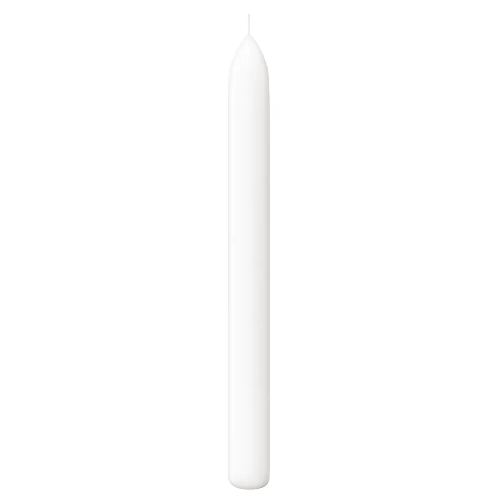 Kronelys, 9t, 240x22 mm, hvid, torpedo, Bolsius, (136 stk.) - Bolsius kronelys Torpedo.webp